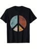 Camiseta 100% Algodón Diseño Vintage Desgastado Retro Vintage Diseño Desgastado Paz
