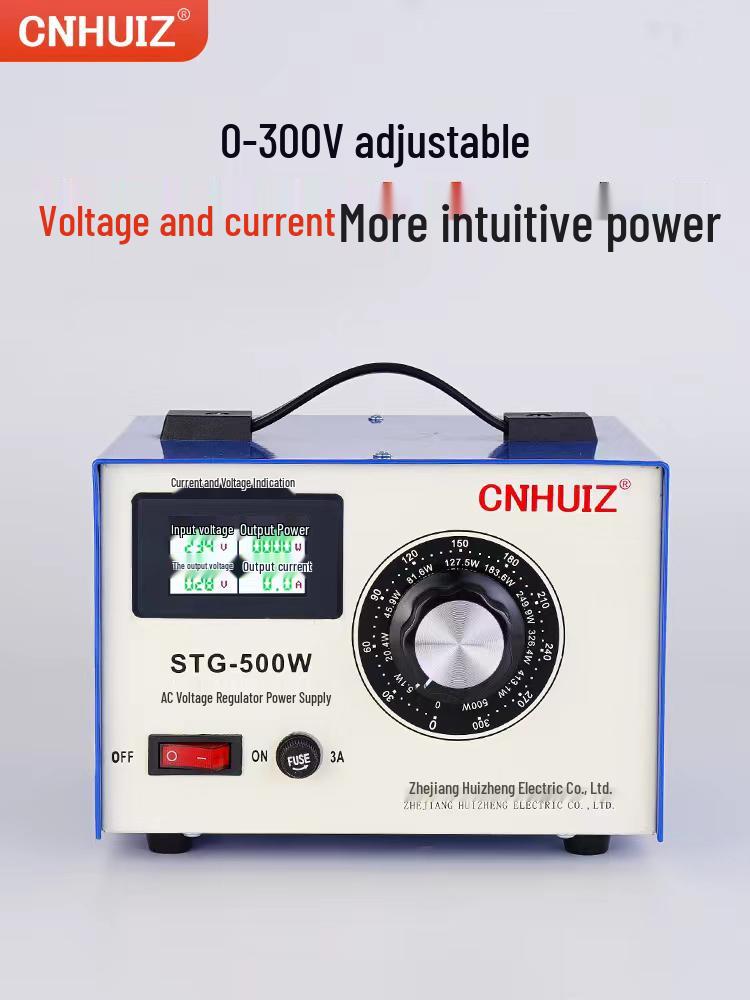 220V Household Single-Phase Voltage Regulator, STG-500W Adjustable Transformer, 0-300V Power Supply