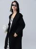 Alpaca Wool Hooded Mid-Length Coat - Autumn/Winter Loose Fit Overcoat