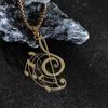Lightweight Treble Clef Necklace Hollow Design Musical Note Charm Pendant Jewelry  Music Lovers