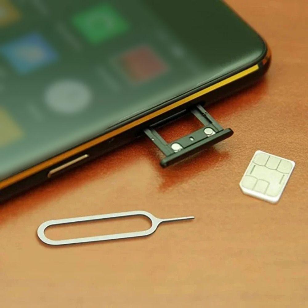 100Pcs Portable SIM Card Tray Ejector Pin Anti-Lost Ejecting Removal Needle  Phone Key Tool