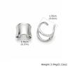 Ear Cuff Set Non Piercing for Women, Gold Plated Helix Cartilage Clip, Waterproof Wide Dome Hollow Double Row Wire Earrings
