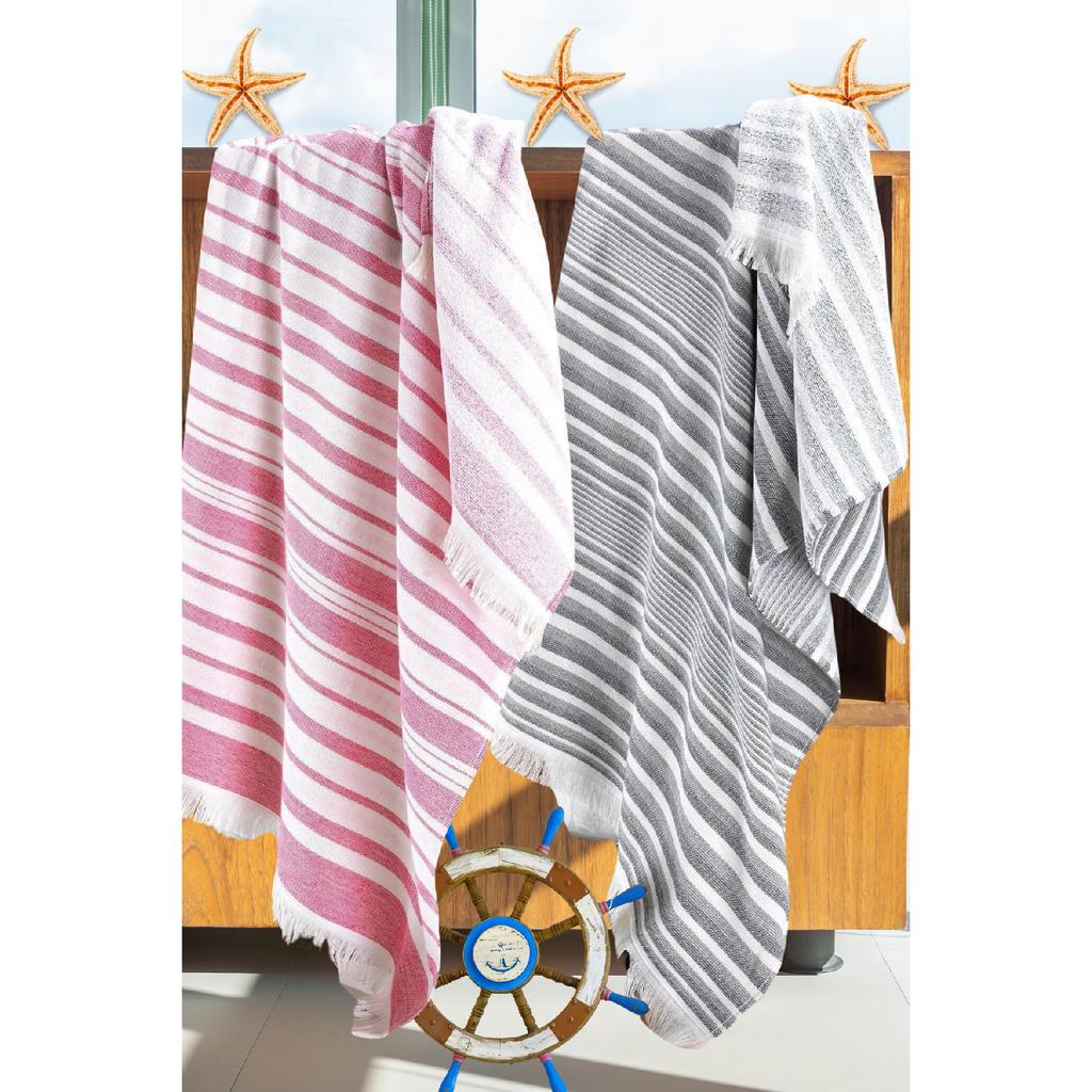 Summer 2 Pieces 75x155 Cm Ultra Soft Peshtemal Beach Towel