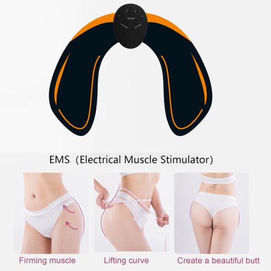 Trenažér hýždí s dálkovým ovládáním 6 nastavitelných režimů Inteligentní toner na kyčle Glute Toner EMS svalový stimulátor Booty Training Patch Massager Tréninkový stroj