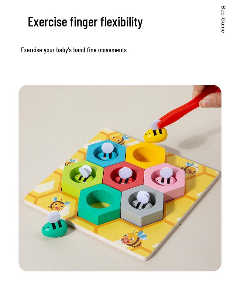 Montessori Bee Bead Toys - Hand-Eye Coordination & Brain Development Aid