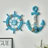 Creative Helmsman Anchor Wall Decoration Wooden Handicraft Set Wall Mounted Home Decor Items Ship Rudder Home Decoration