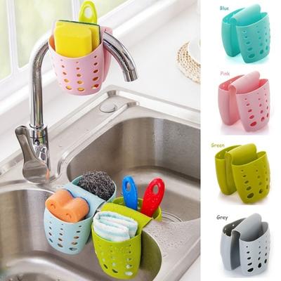 Saddle Type Kitchen Sinks Draining Shelves Hanging Basket Sponge Storage Racks