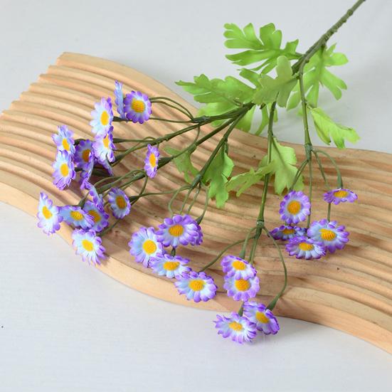 Artificial Flowers 30 Heads Silk Cloth Chamomile Stems Pastoral Style Fake Flowers Wall Wedding Decor Photo Props