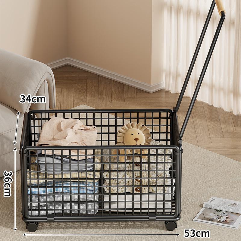Movable Storage Basket Iron Organizer Baskets Luxury Large Toys Clothes Organizers Cart Multipurpose Kitchen Organizing Carts