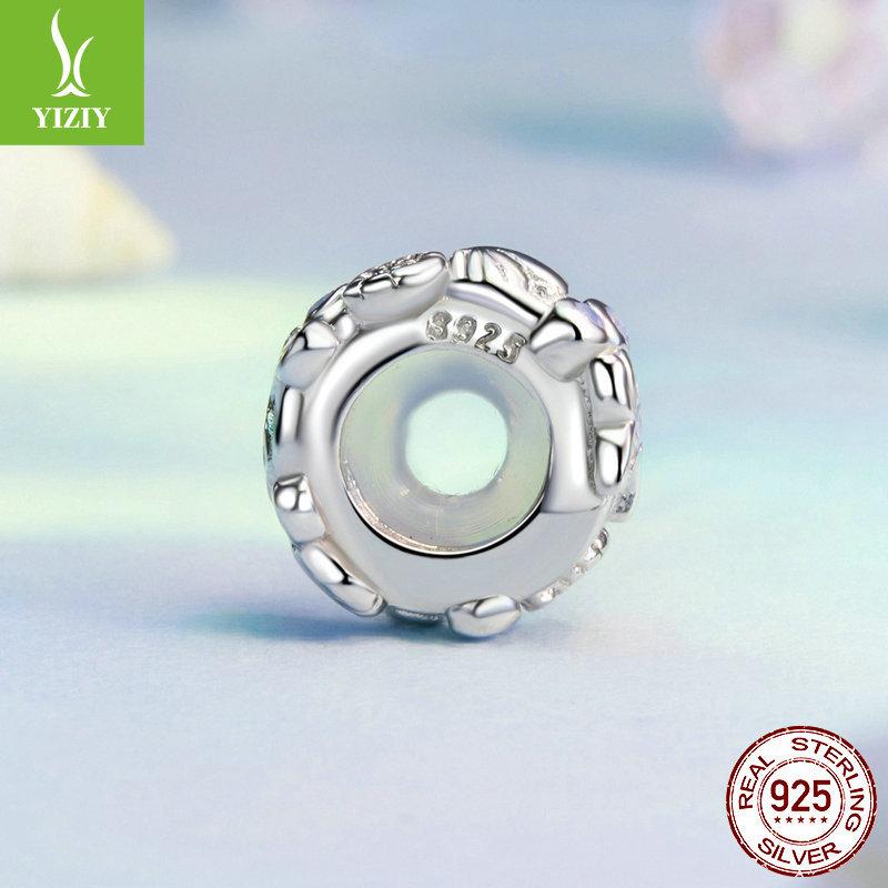 Blue Ocean Silicone Positioning Diy Bracelet Beads, Opal Starfish S925 Silver Beads Loose Beads