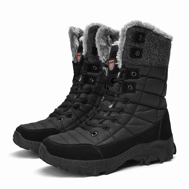 Snow boots men's winter new velvet warm high-top men's shoes outdoor mountaineering thickened men's cotton shoes