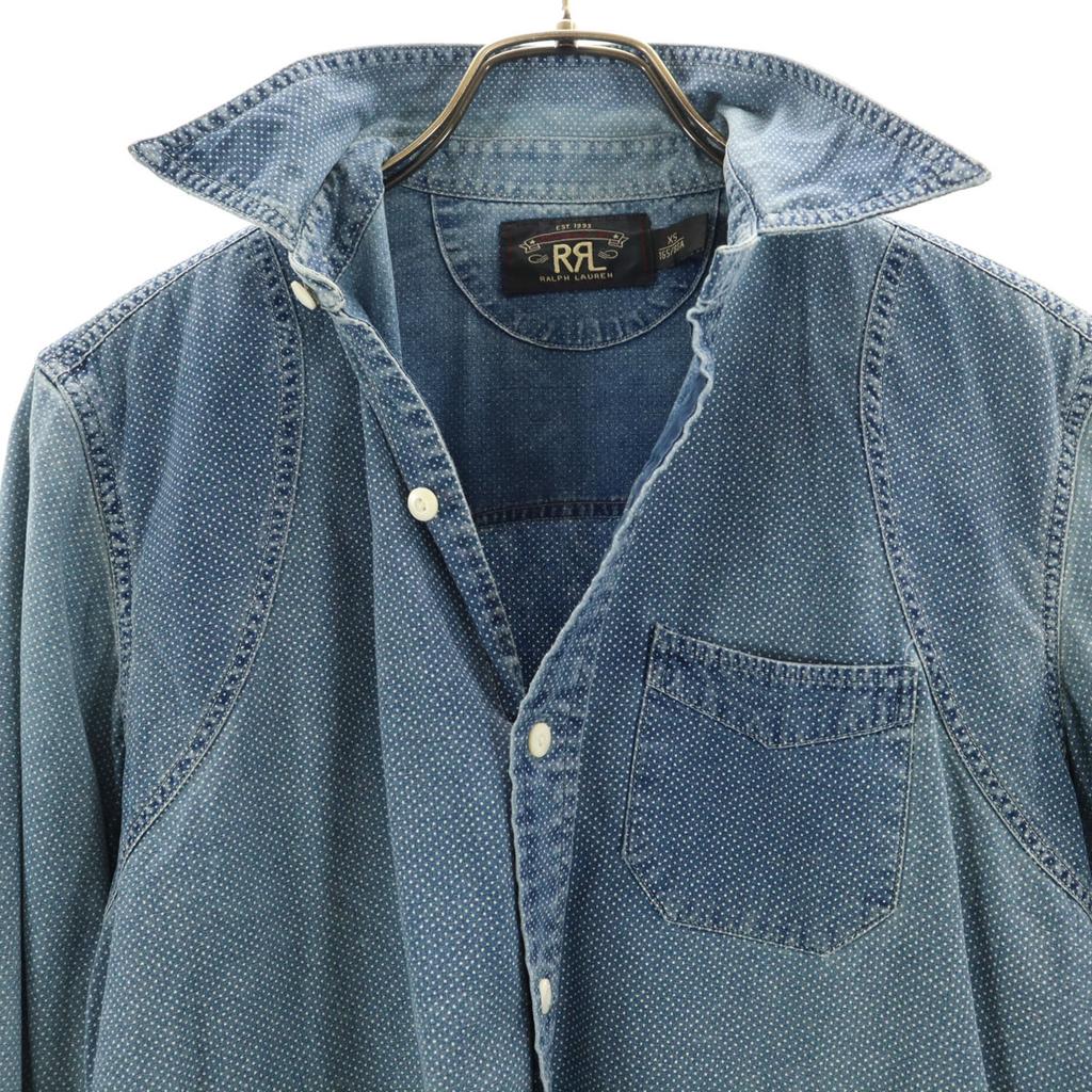 RALPH LAUREN Dot Long sleeve shirt XS Blue Men's Used