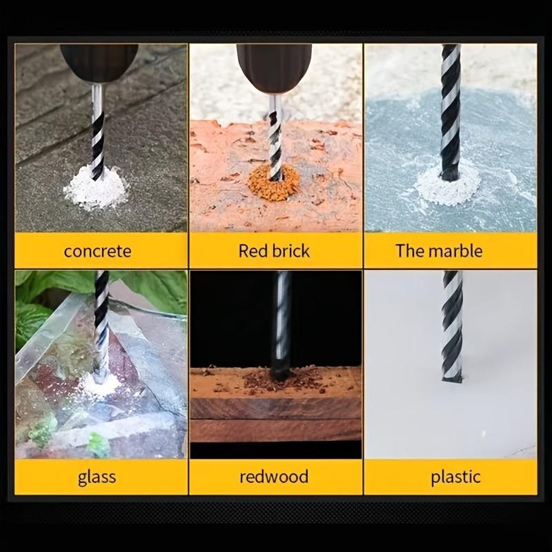 Multi-Functional Triangle Diamond Drill Bit Set – Carbide & Tungsten for Ceramic, Tile, Concrete, Brick, Wood, Glass & Metal