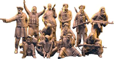 IDAP Technology Taliban Soldier Figure 12 Pieces 3D Printer Kit PD72215 1/72