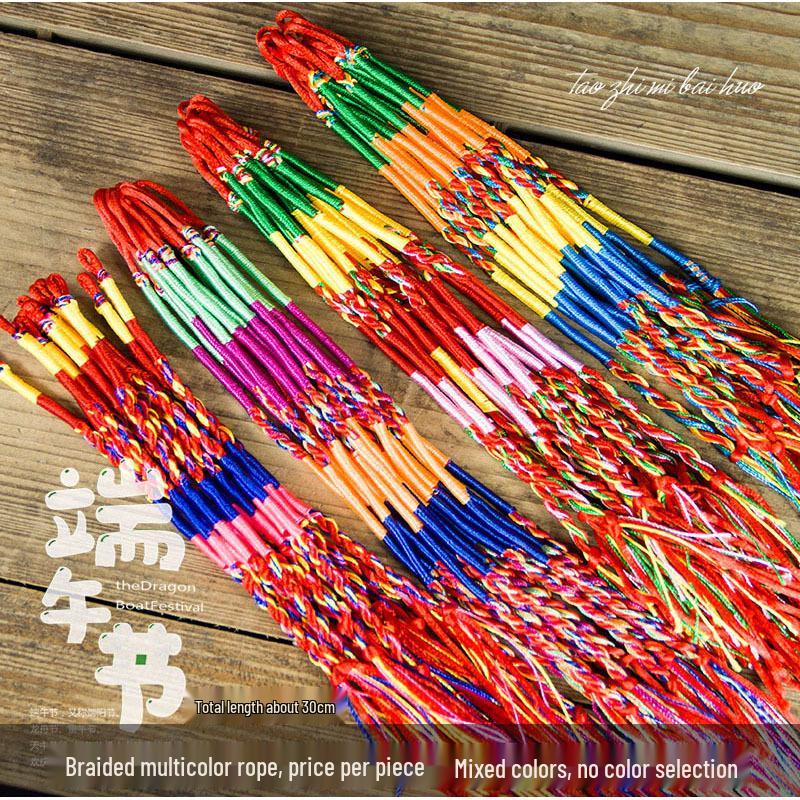 2026 Year of the Horse Dragon Boat Festival Five-Color Thread DIY Bracelet