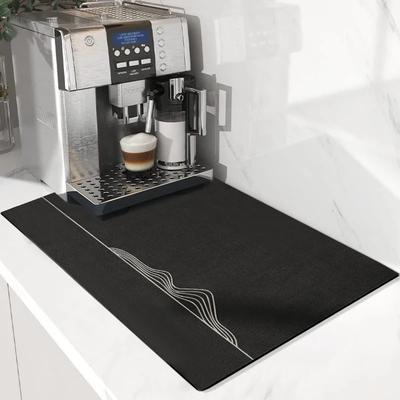 Moderne Küchenabtropfunterlage, saugfähige Abtropfmatte, Geschirr-Tischset, Kaffeeflaschen-Teppiche, rutschfest, schnelltrocknend, Küchenzubehör