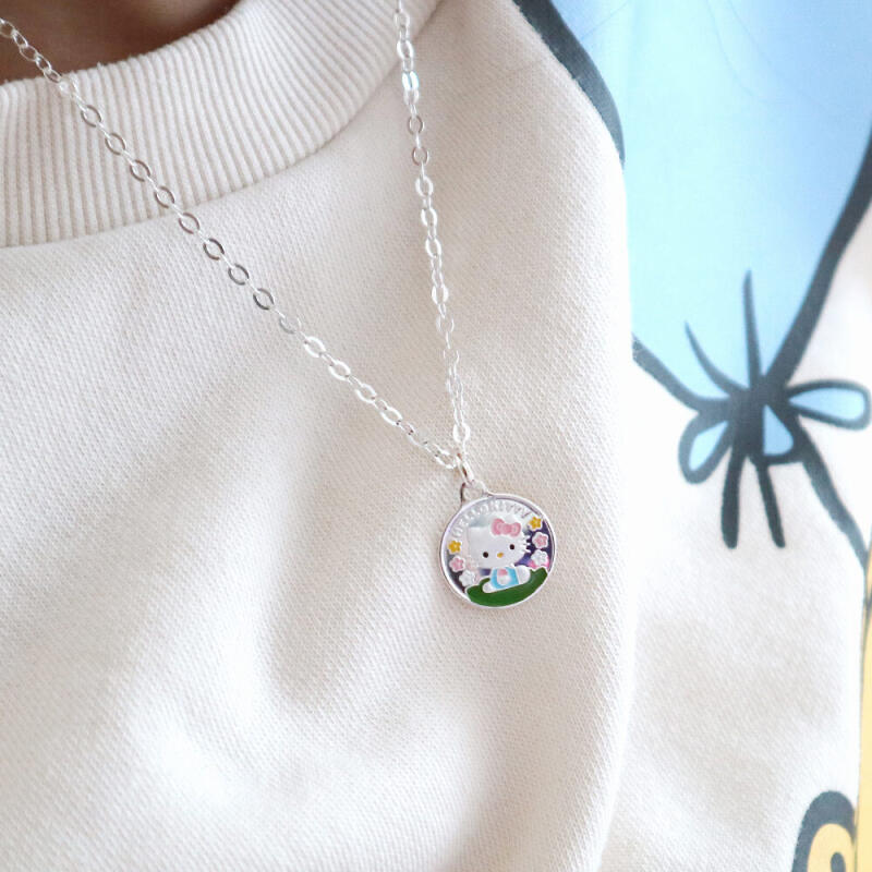 925 Silver Hello Kitty Picnic Children's Lost and Found Necklace