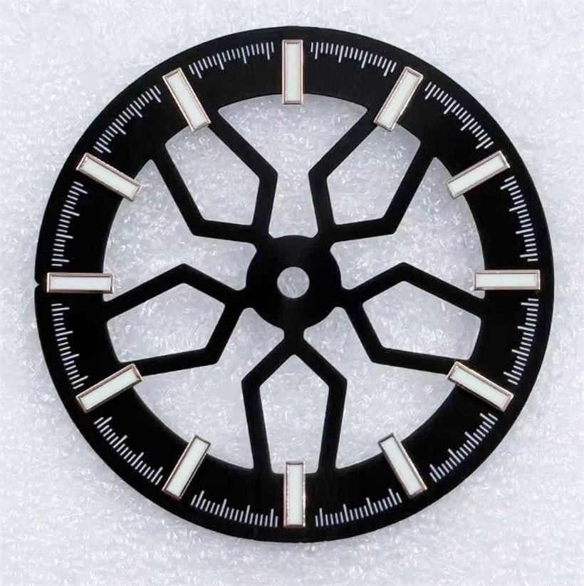 31.8MM Hollow Out Wheel Bone Green Luminous Dial Suitable For NH70 NH38 Mechanical Movement Watch Accessories