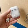 Fashion Soft Silicone Cover For AirPods 3 pro2rd Cute Clear White Flower Pendant Earphone Case For Apple AirPod Pro 2 Headphone