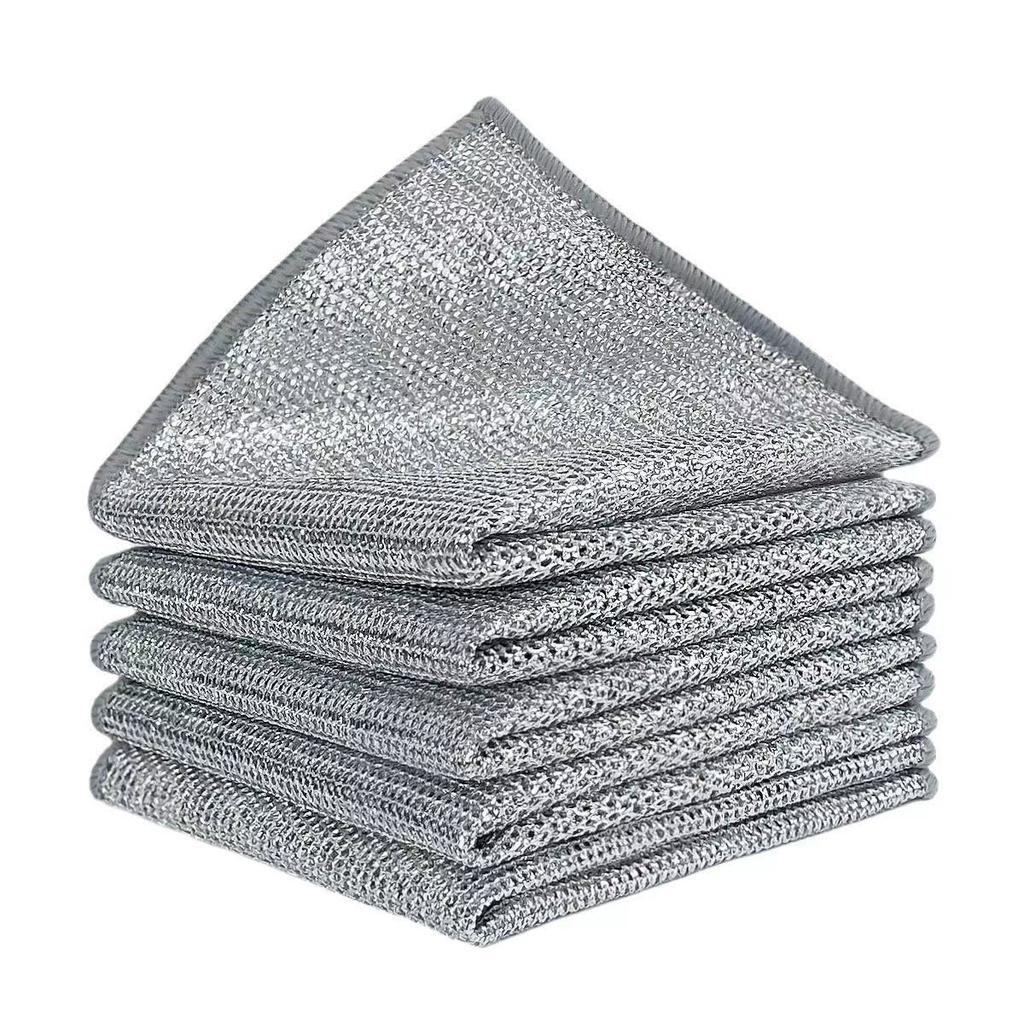 Silberdrahtgewebe, fettfreie Silberdraht-Reinigungstücher für die Küche, Küchenzubehör, Reinigungswerkzeuge, Küchentücher, Lappen