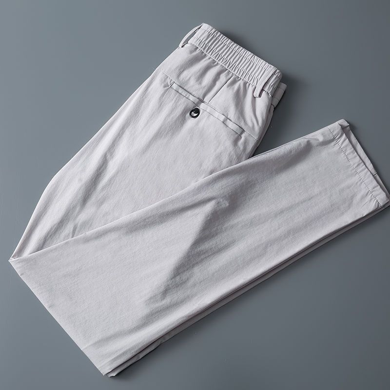 Summer Thin Casual Pants Men's Versatile Loose Straight Ice Silk Pants Summer Sports Pants