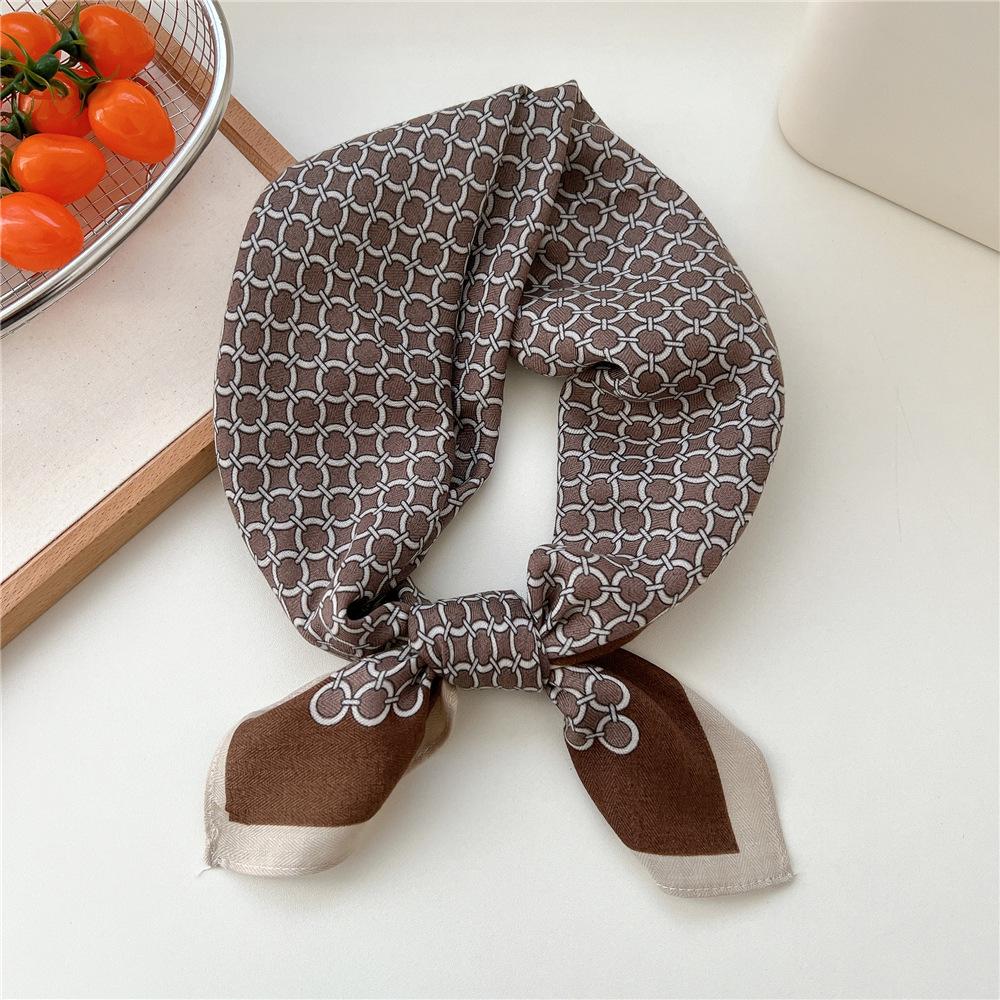 Paisley Flower Print Handkerchief Soft Cotton Linen Head Neck Scarves Hair Scarf Neckerchief Headscarves Square Scarf Headband