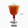 Vintage Stem Glass Multi-Purpose Colored Glass Cup for Cocktail Brandy Coffee Retro Style Home Bar Essential