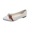 Woman Flats White Slip-on Pointed Toe Office Moccasins Shoes for Women Chic Point with Discount High Quality Fashion Summer 2025