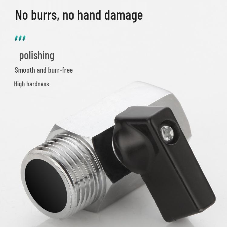 All-Copper Mini Ball Valve with Male/Female Threads, Pneumatic Micro Valve Sizes: 1/8", 1/4", 3/8", 1/2", 3/4".