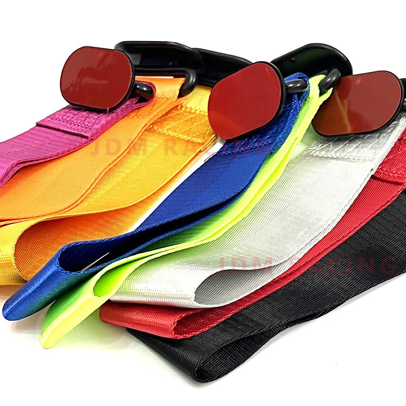 1Pcs Car Color Pendant Tow Strap Belt Tow Rope Sticker Ribbon Car Decorations Sticker Trailer Ropes Bumper Towing Strap