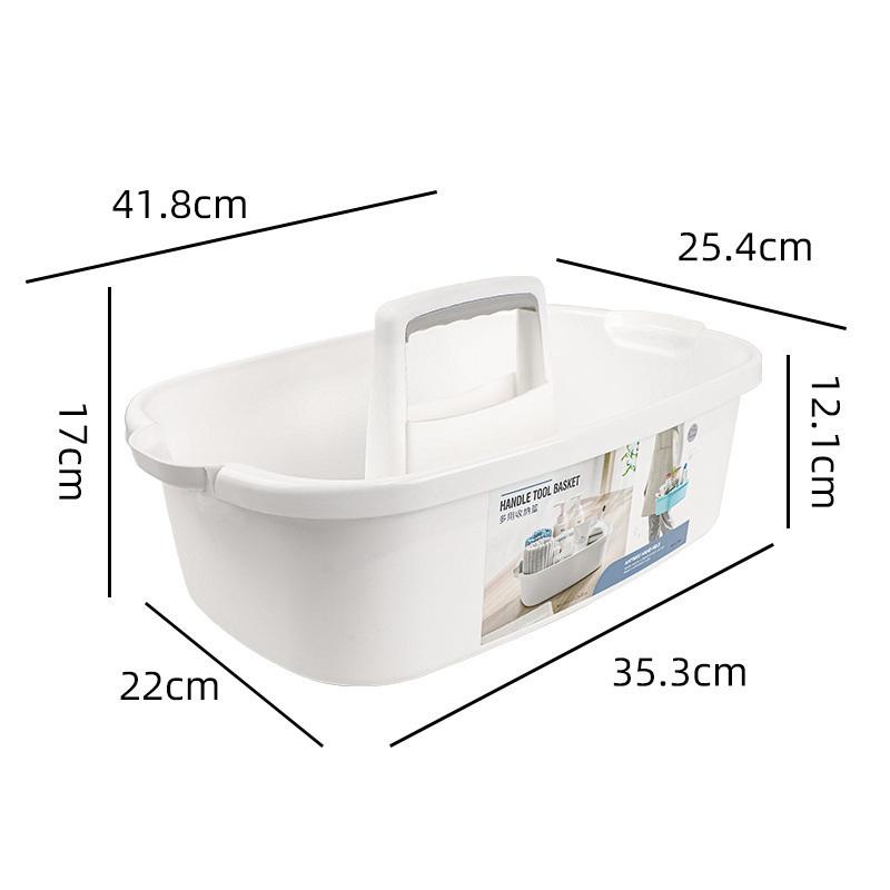 Cleaning Caddy For Cleaning Supplies With Handle - Portable Plastic Tote Organizer For Shower, Bathroom, Kitchen