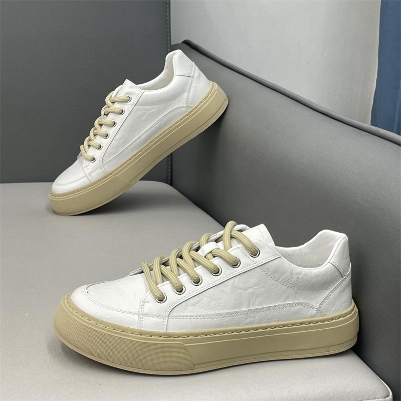 Chaussures en cuir souple nouvelle collection automne Chaussures à semelle plate style britannique Lisses Tendance Sport et loisirs xs