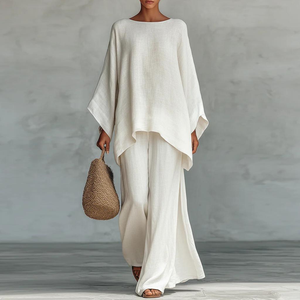 Women's Fashion Casual Summer Open Chest Tie Long Sleeve Shirt -Quarter Pants Suit