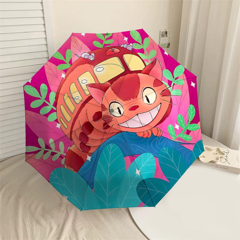 

1PC catbus forest Umbrella-8-Rib Reinforced, Automatic Open, Lightweight & Durable, Cute Fashion Accessory for Outdoor-P104
