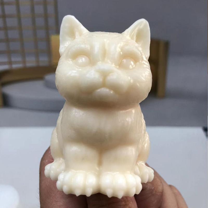 Cartoon Kitten Silicone Candle Mould Cute Cat DIY Soap Resin Plaster Making Tool Animal Chocolate Cake Ice Mold Home Decor Gifts