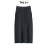 Cashmere Women's High-End Cable Knit Round Neck Sweater & High Waist Skirt Set