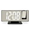 Rotating Projection Alarm Clock with Large Digital Display and Mirror Screen