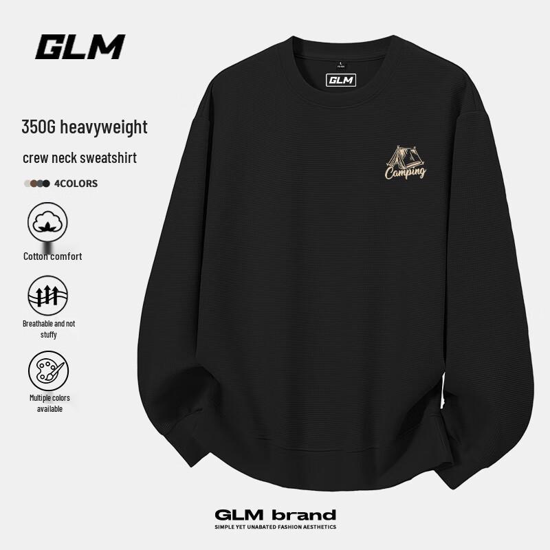 GLM Men's Round Neck Long Sleeve Casual Top