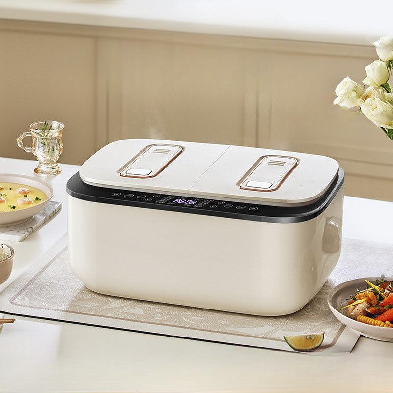 Panela de Arroz 220V Nova Inteligente Multifuncional Grande Capacidade Doméstica Dupla Camada Cozimento a Vapor Reserva