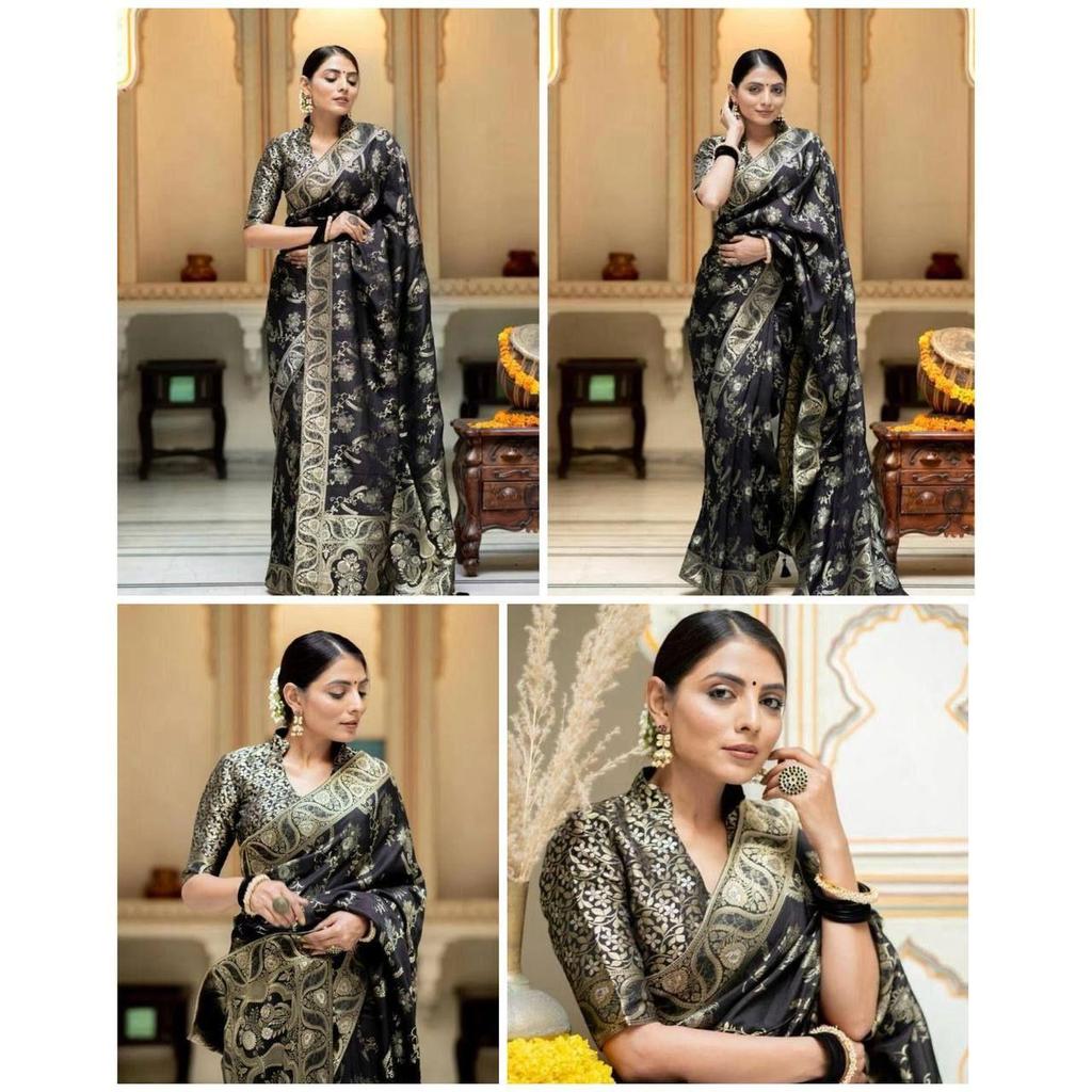 Latest New Collation Disigner Saree for Women, ,Blouse (Need To Be Stitched As Per Size And Fit)