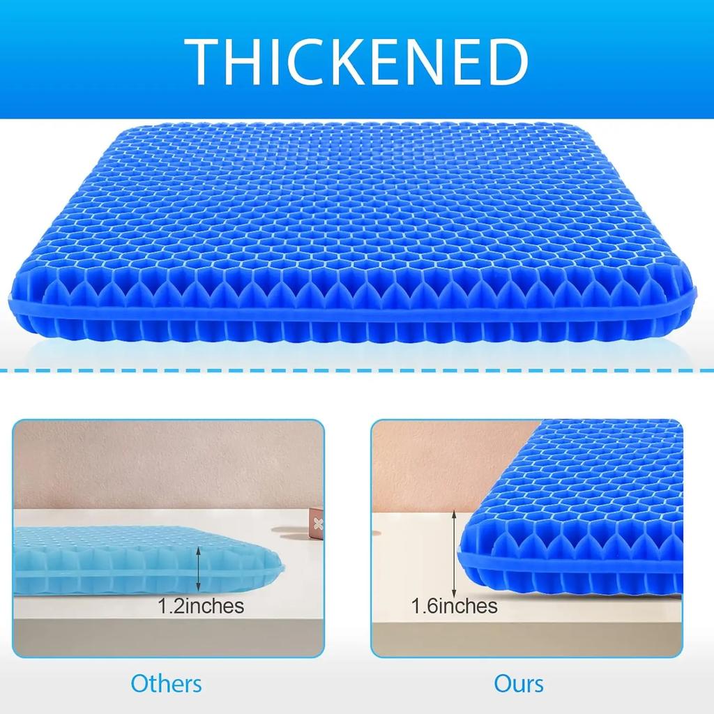 Wheelchair soft gel seat cushion, gel seat cushion, breathable gel car seat cushion, office chair gel seat cushion