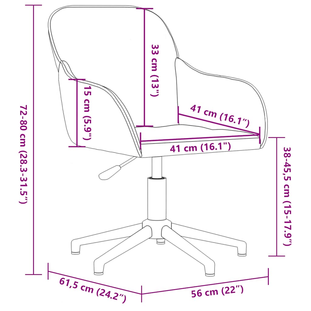 Office Chair Swivel Burgundy Velvet