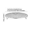 Round Shape BBQ Net Stainless Steel Air Fryer Rack Grilling Mat Baking Rack  Oven Use