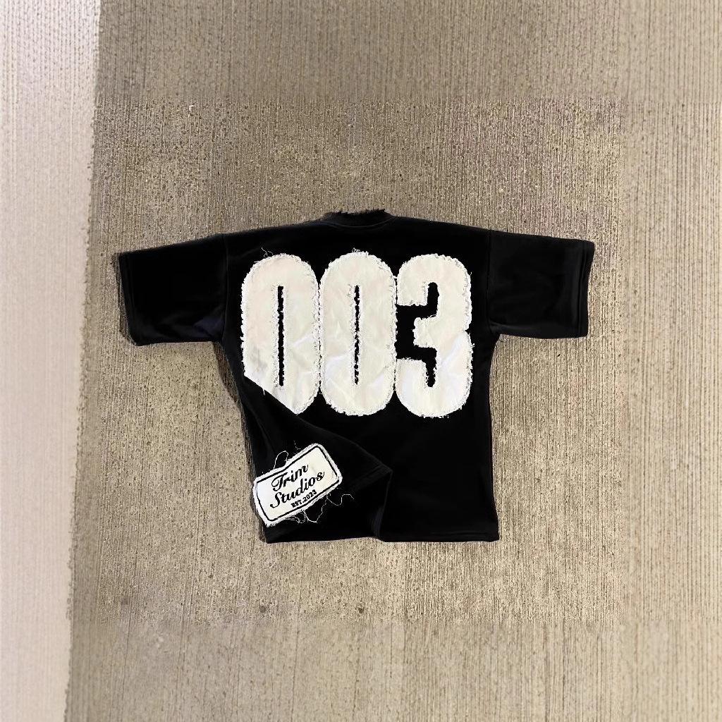 

Embroidery Trend Y2K Unisex Loose Crew Neck T-Shirt - Street Style Short Sleeve M