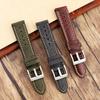 Vintage Leather Watch Strap 20mm 22mm Porous Breathable Watchband Handmade Stitching Replacement Wrist Bracelet Belt Accessories