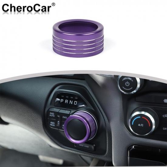 Interior Gear Shift Button Knob Cover Decor Ring for Dodge RAM 1500 2018+ Purple