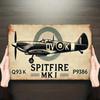 Vintage Spitfire P93K MKI Železná kovová cedule Retro Letecká Garáž Umění Letecká Nástěnná Dekorace