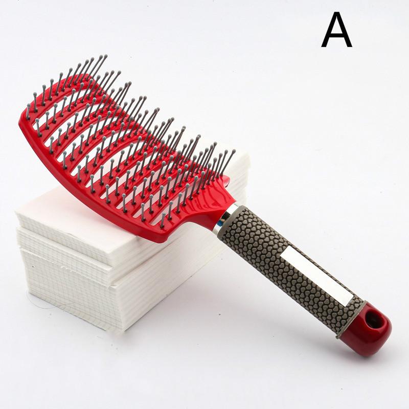 Hair Brush Scalp Massage Comb Hairbrush Bristle Nylon Women Wet Curly Detangle Hair Brush for Salon Hairdressing Styling Tools