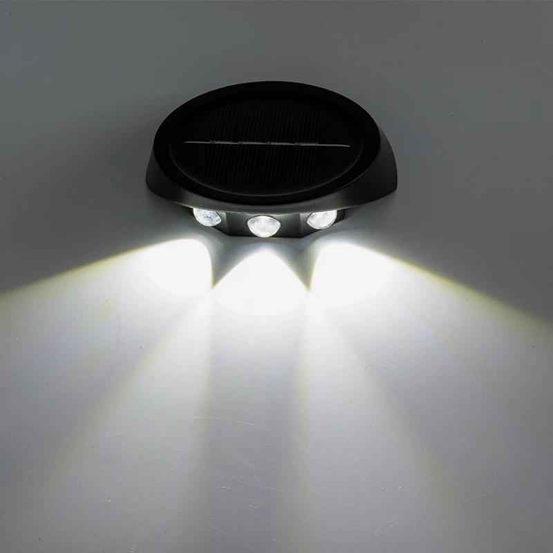 Solar LED Wall Light Outdoor Waterproof Lamp Sunlight Street Lights for Exterior Garden Decoratior Balcony Stairs Fence Lighting