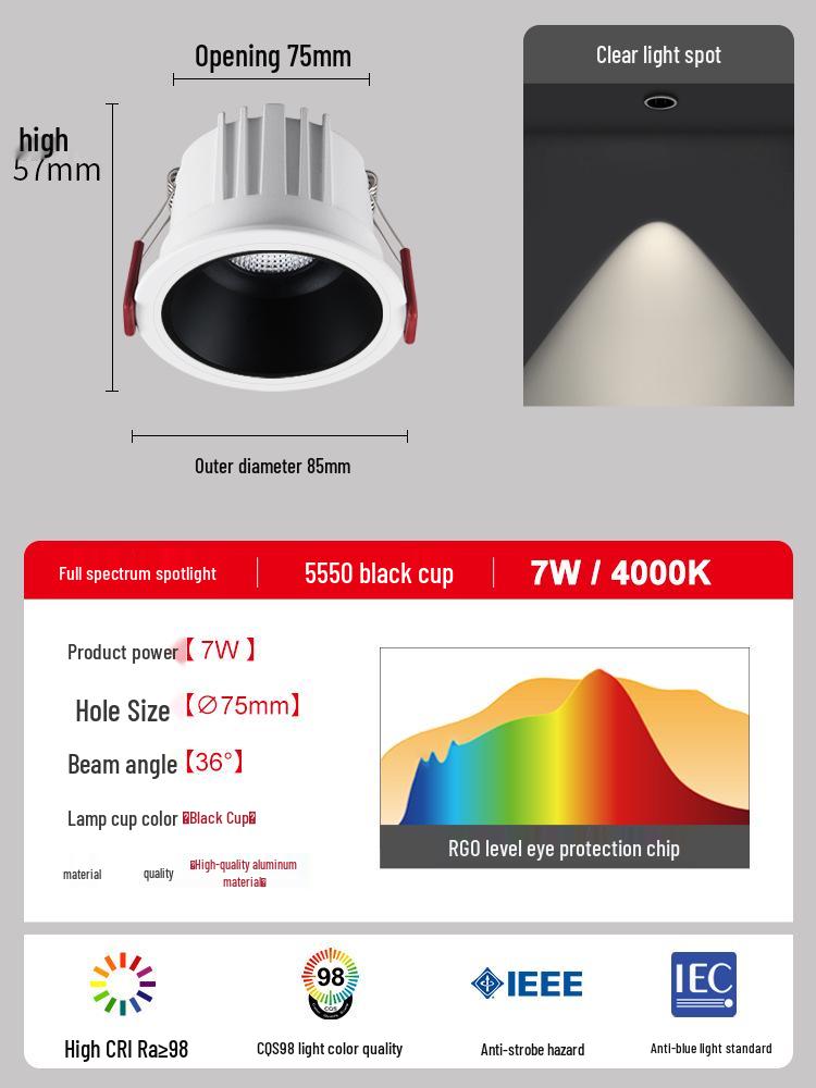 Recessed Downlights & Ceiling Spotlights for Living Room - Small Hill Wall Wash Lights